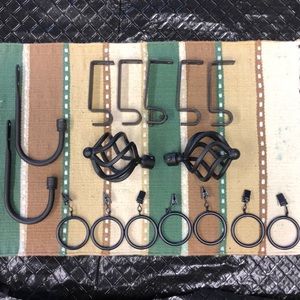 Curtain Hardware Black Rod Iron Bundle